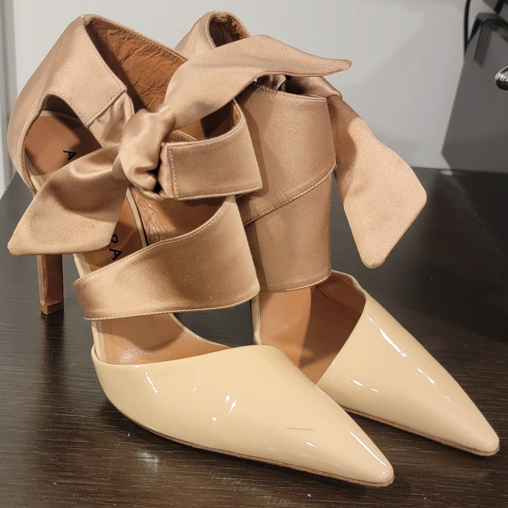 Altuzarra Satin & patent leather pumps